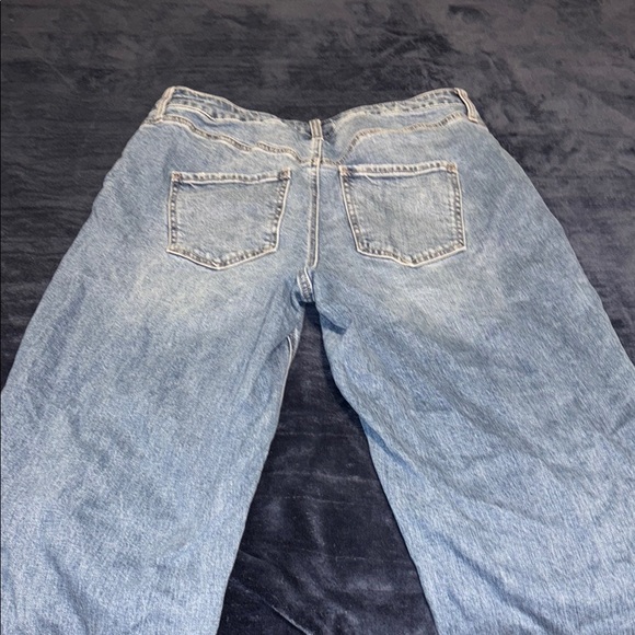 Blue Denim Jeans with Floral Design - Picture 4 of 4